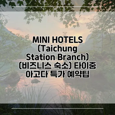 MINI HOTELS (Taichung Station Branch) (비즈니스 숙소) 타이중 아고다 특가 예약팁