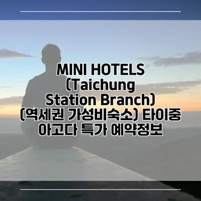 MINI HOTELS (Taichung Station Branch) (역세권 가성비숙소) 타이중 아고다 특가 예약정보
