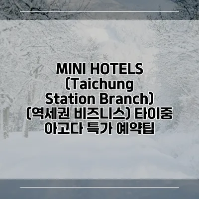 MINI HOTELS (Taichung Station Branch) (역세권 비즈니스) 타이중 아고다 특가 예약팁