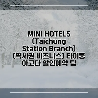 MINI HOTELS (Taichung Station Branch) (역세권 비즈니스) 타이중 아고다 할인예약 팁