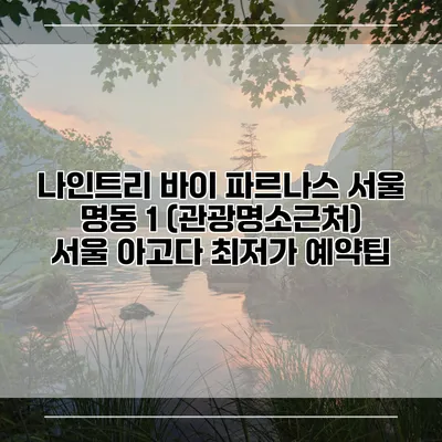 나인트리 바이 파르나스 서울 명동 1 (관광명소근처) 서울 아고다 최저가 예약팁