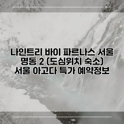 나인트리 바이 파르나스 서울 명동 2 (도심위치 숙소) 서울 아고다 특가 예약정보