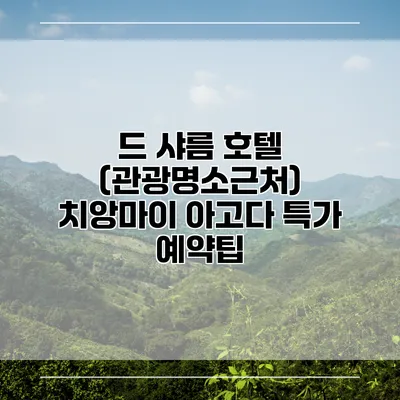 드 샤름 호텔 (관광명소근처) 치앙마이 아고다 특가 예약팁