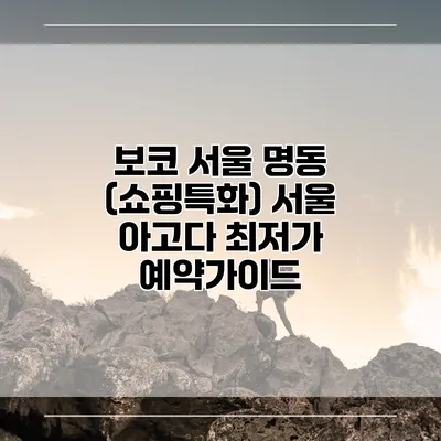 보코 서울 명동 (쇼핑특화) 서울 아고다 최저가 예약가이드