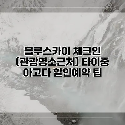 블루스카이 체크인 (관광명소근처) 타이중 아고다 할인예약 팁