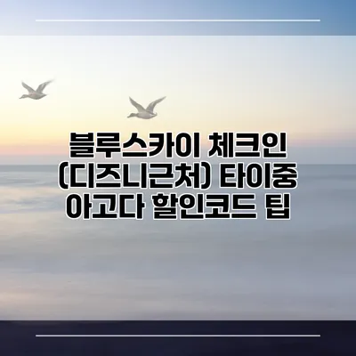 블루스카이 체크인 (디즈니근처) 타이중 아고다 할인코드 팁