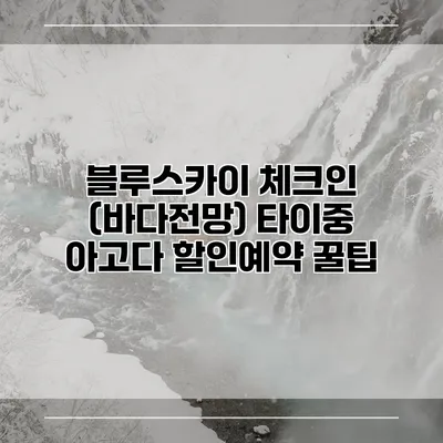 블루스카이 체크인 (바다전망) 타이중 아고다 할인예약 꿀팁