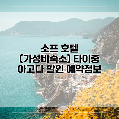 소프 호텔 (가성비숙소) 타이중 아고다 할인 예약정보