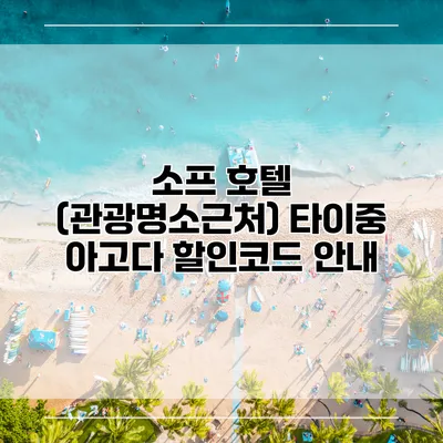 소프 호텔 (관광명소근처) 타이중 아고다 할인코드 안내