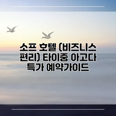 소프 호텔 (비즈니스 편리) 타이중 아고다 특가 예약가이드