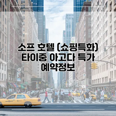 소프 호텔 (쇼핑특화) 타이중 아고다 특가 예약정보