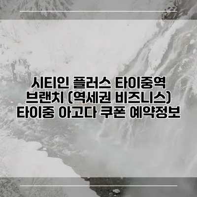 시티인 플러스 타이중역 브랜치 (역세권 비즈니스) 타이중 아고다 쿠폰 예약정보
