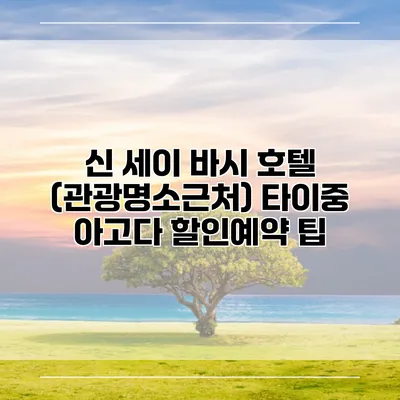 신 세이 바시 호텔 (관광명소근처) 타이중 아고다 할인예약 팁