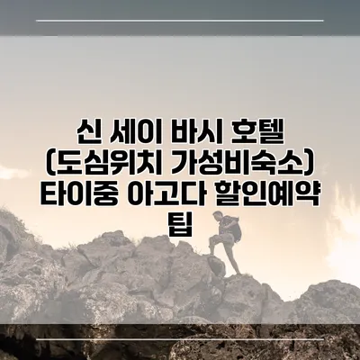 신 세이 바시 호텔 (도심위치 가성비숙소) 타이중 아고다 할인예약 팁
