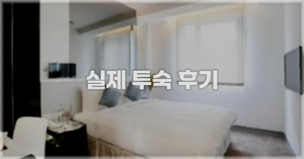 💬 실제 투숙 후기