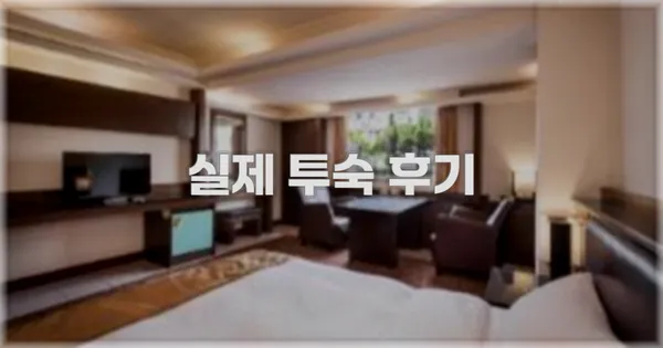 💬 실제 투숙 후기