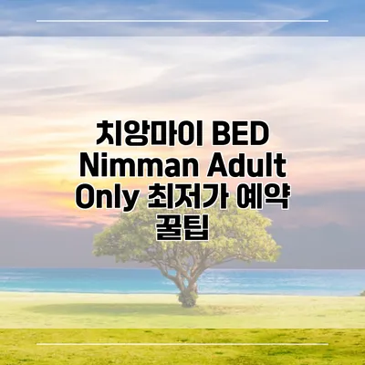 치앙마이 BED Nimman Adult Only 최저가 예약 꿀팁