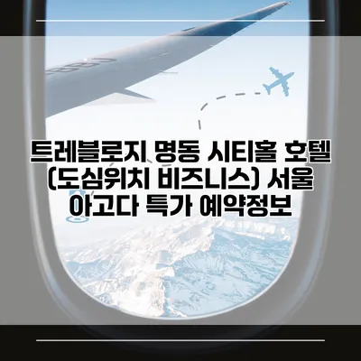 트레블로지 명동 시티홀 호텔 (도심위치 비즈니스) 서울 아고다 특가 예약정보