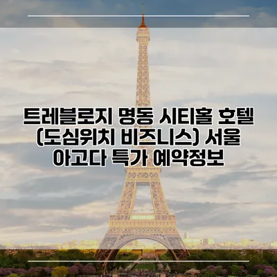 트레블로지 명동 시티홀 호텔 (도심위치 비즈니스) 서울 아고다 특가 예약정보