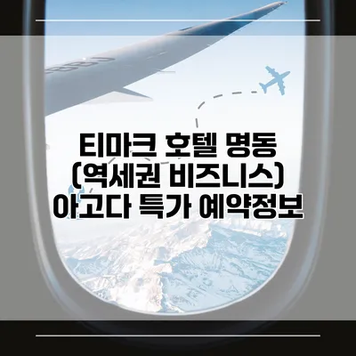 티마크 호텔 명동 (역세권 비즈니스) 아고다 특가 예약정보