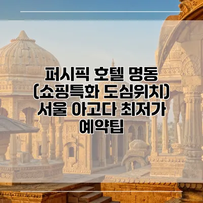 퍼시픽 호텔 명동 (쇼핑특화 도심위치) 서울 아고다 최저가 예약팁