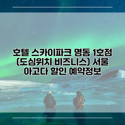 호텔 스카이파크 명동 1호점 (도심위치 비즈니스) 서울 아고다 할인 예약정보
