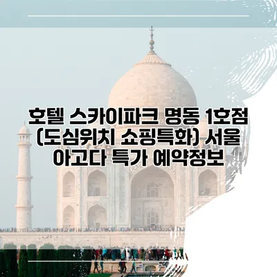 호텔 스카이파크 명동 1호점 (도심위치 쇼핑특화) 서울 아고다 특가 예약정보