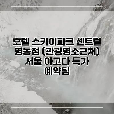 호텔 스카이파크 센트럴 명동점 (관광명소근처) 서울 아고다 특가 예약팁