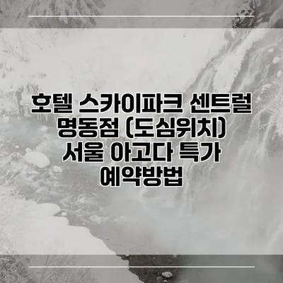 호텔 스카이파크 센트럴 명동점 (도심위치) 서울 아고다 특가 예약방법