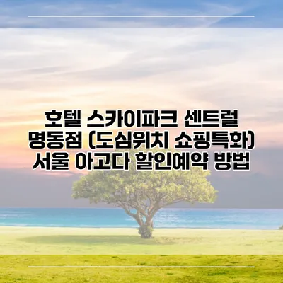호텔 스카이파크 센트럴 명동점 (도심위치 쇼핑특화) 서울 아고다 할인예약 방법