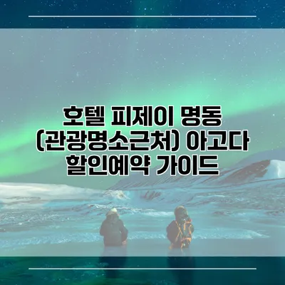 호텔 피제이 명동 (관광명소근처) 아고다 할인예약 가이드